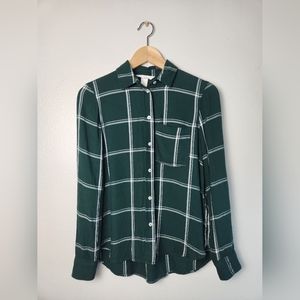 H&M Women's Green Flannel